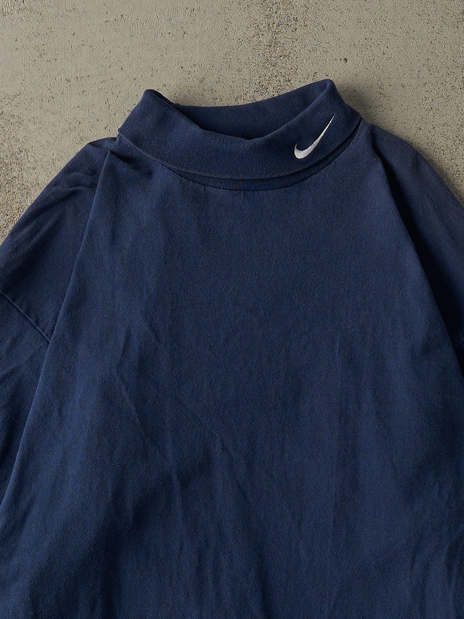 Vintage 90s Navy Blue Nike Turtle Neck Long Sleeve (XL/XXL)