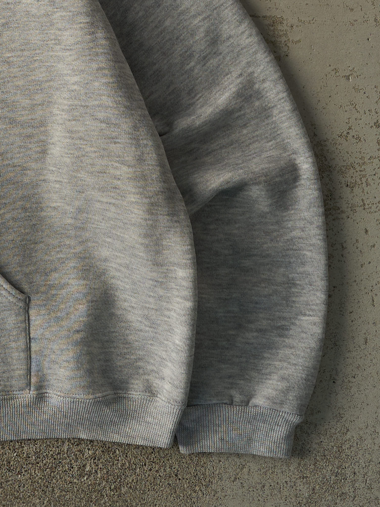 Vintage 80s Heather Grey Zip Up Hoodie (L)