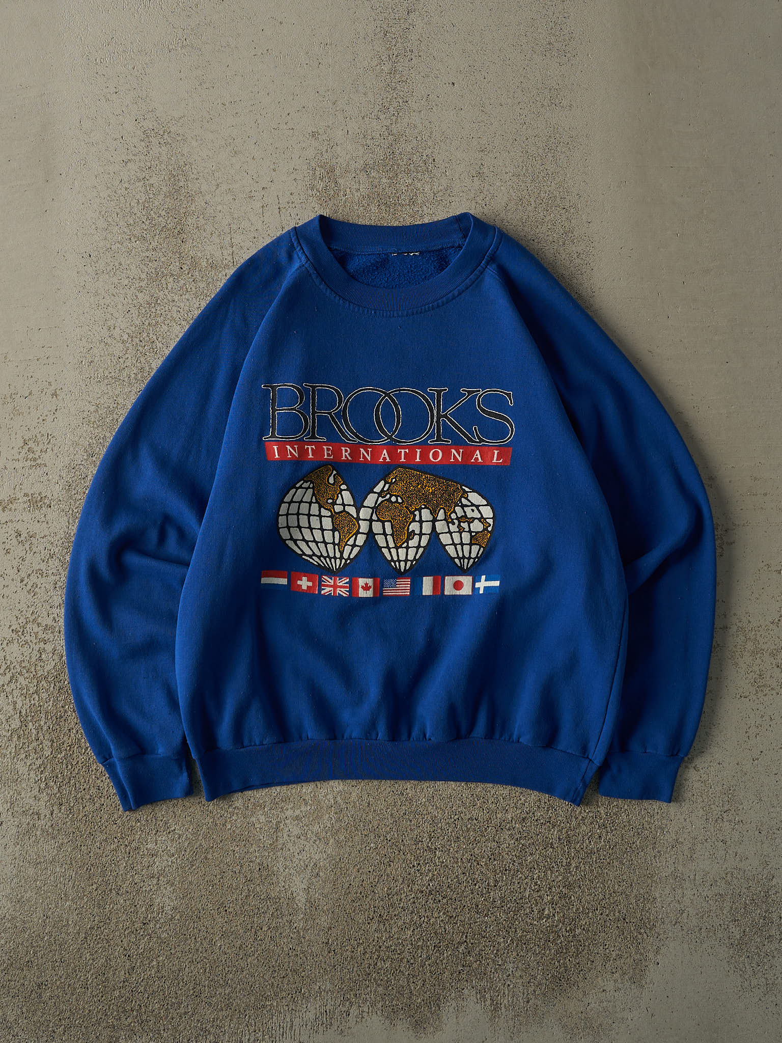 Vintage 80s Blue Brooks Boxy Crewneck (M)