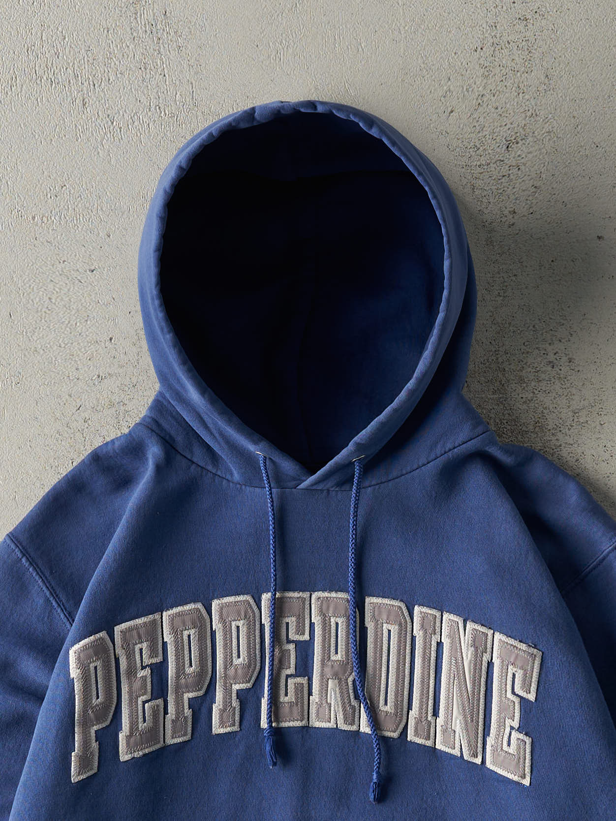 Vintage Y2K Blue Embroidered Pepperdine University Hoodie (S)