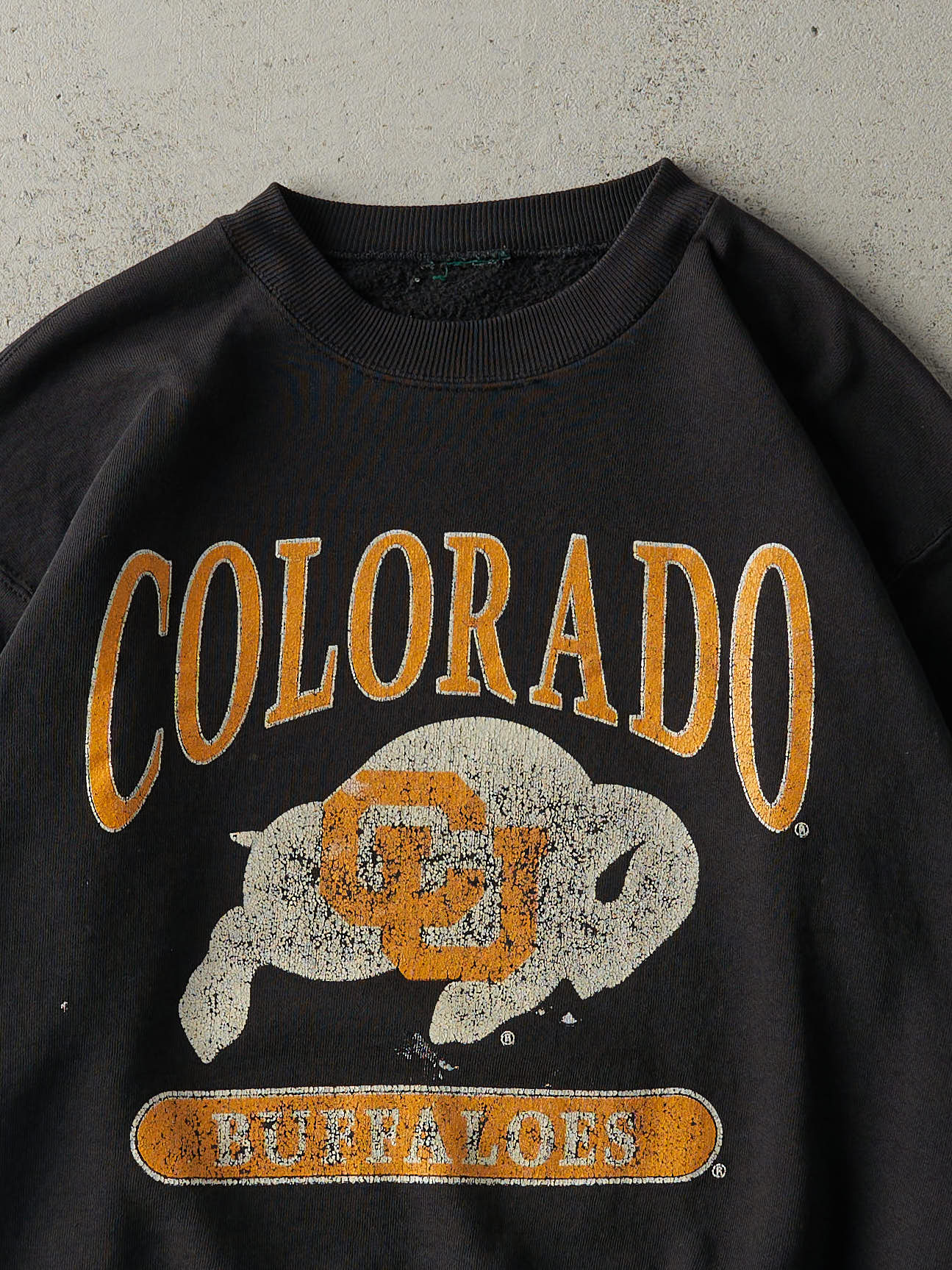 Vintage 90s Black Colorado University Buffaloes Crewneck (L)