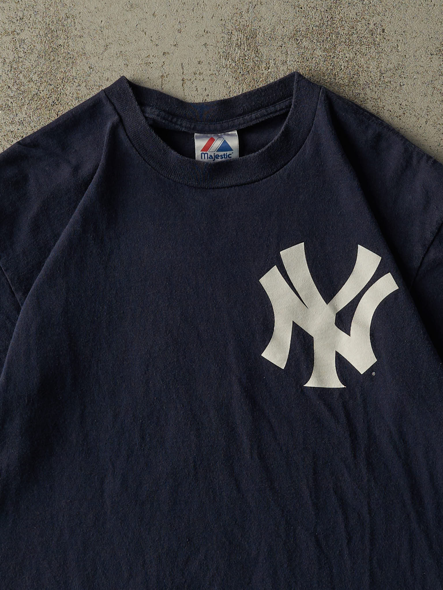 Vintage 90s Navy Blue New York Yankees #2 Derek Jeter Tee (M)