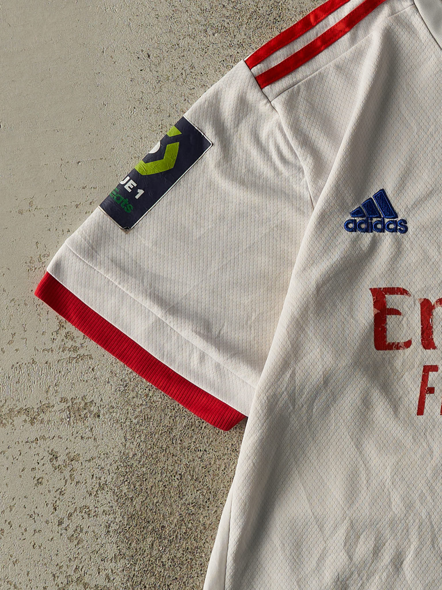 20' White Adidas Olympique Lyonnais Soccer Jersey (L/XL)