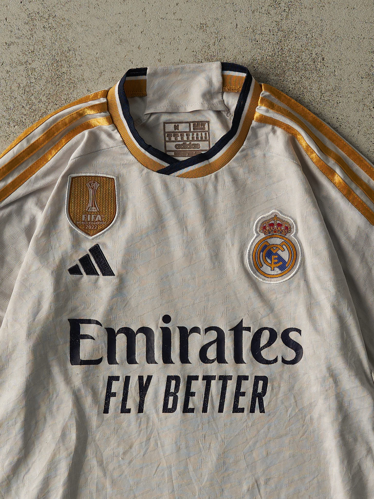 22' White Real Madrid #7 Vini Jr. Soccer Jersey (M/L)