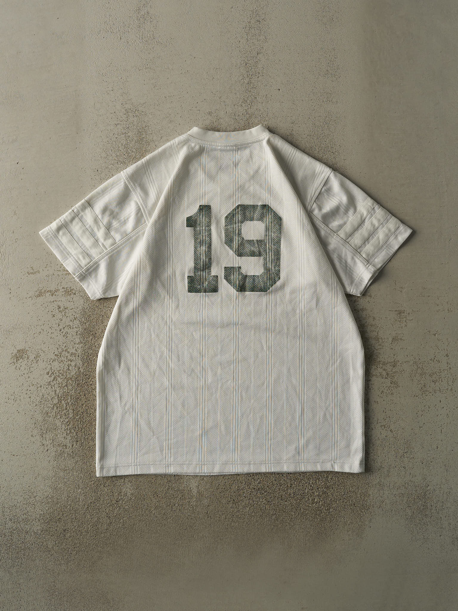 Vintage 90s White & Green Adidas Embroidered #19 Soccer Jersey (XL)