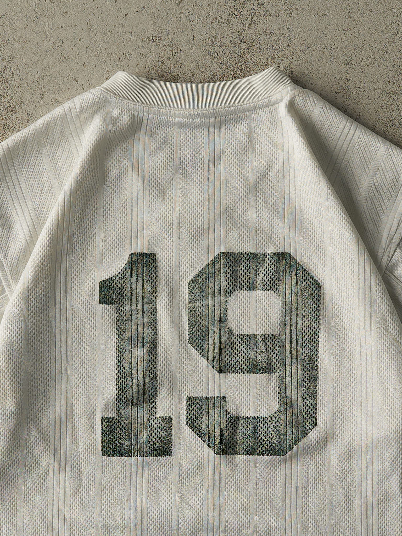 Vintage 90s White & Green Adidas Embroidered #19 Soccer Jersey (XL)