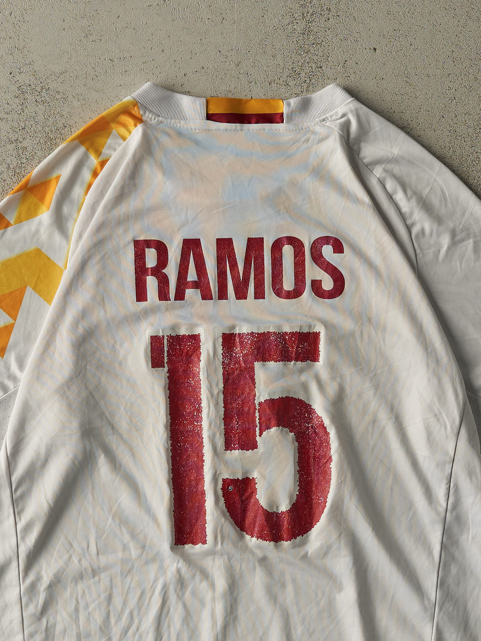 Vintage Y2K White Adidas Spain #15 Sergio Ramos Soccer Jersey (L/XL)