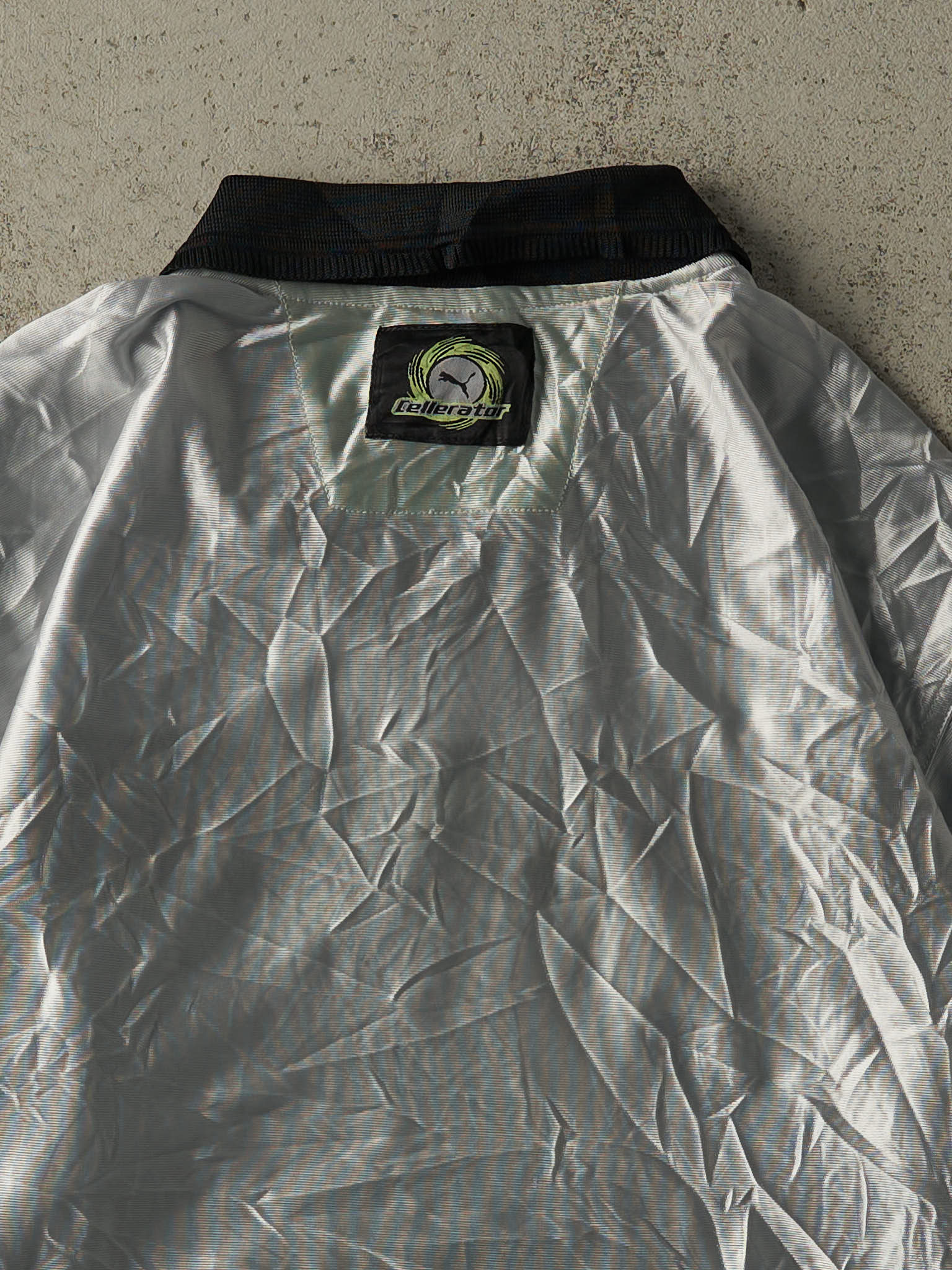 Vintage Y2K Grey Puma Soccer Jersey (L/XL)