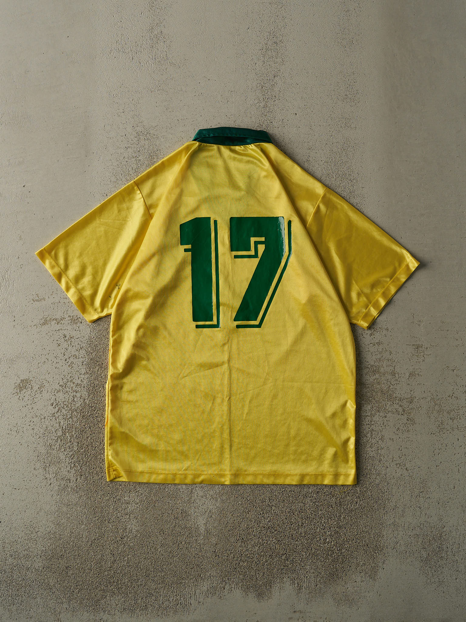 Vintage 90s RARE Yellow Umbro Brazil #17 Soccer Jersey (L/XL)