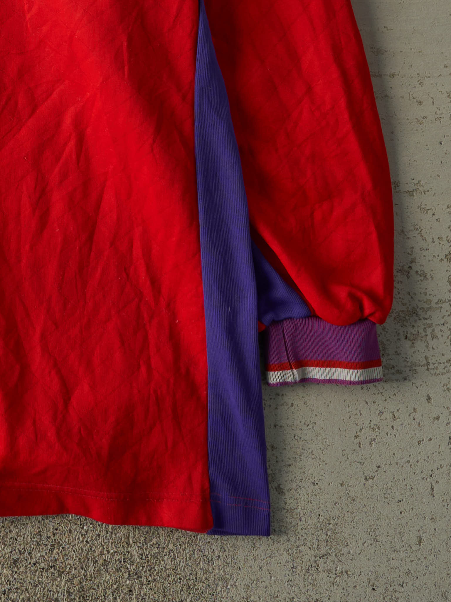 Vintage 90s Red & Purple Reebok ACF Fiorentina Long Sleeve Soccer Goalie Jersey (XXL)