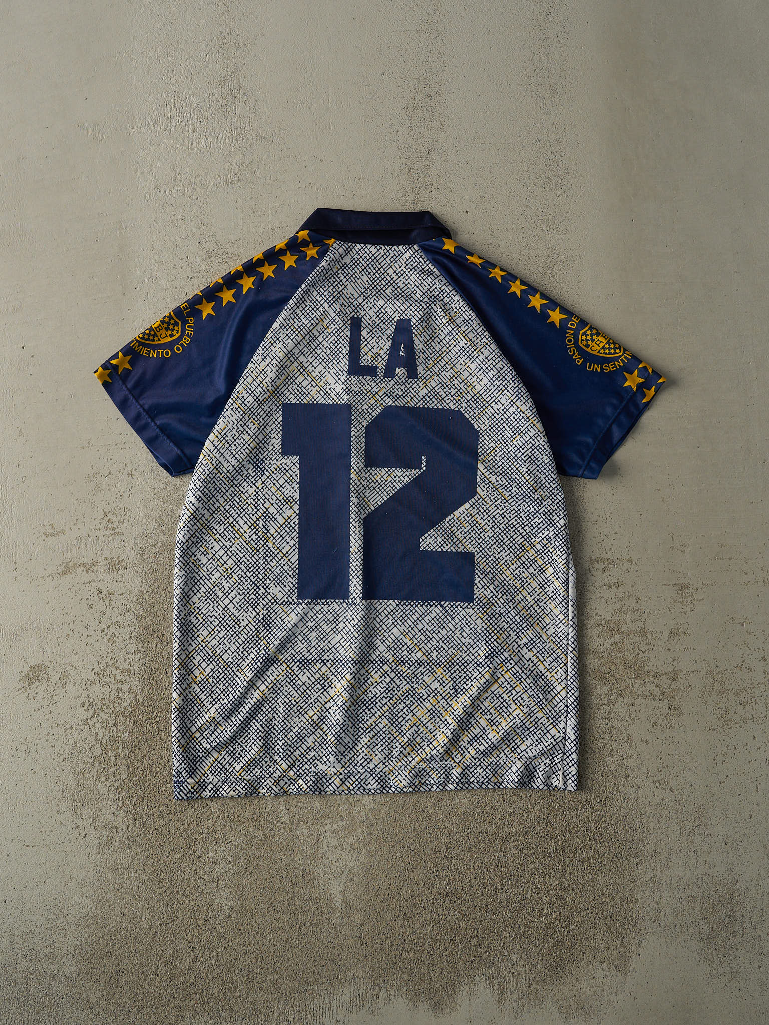 Vintage Y2K Navy Blue Boca Juniors La Doce #12 Soccer Jersey (M/L)