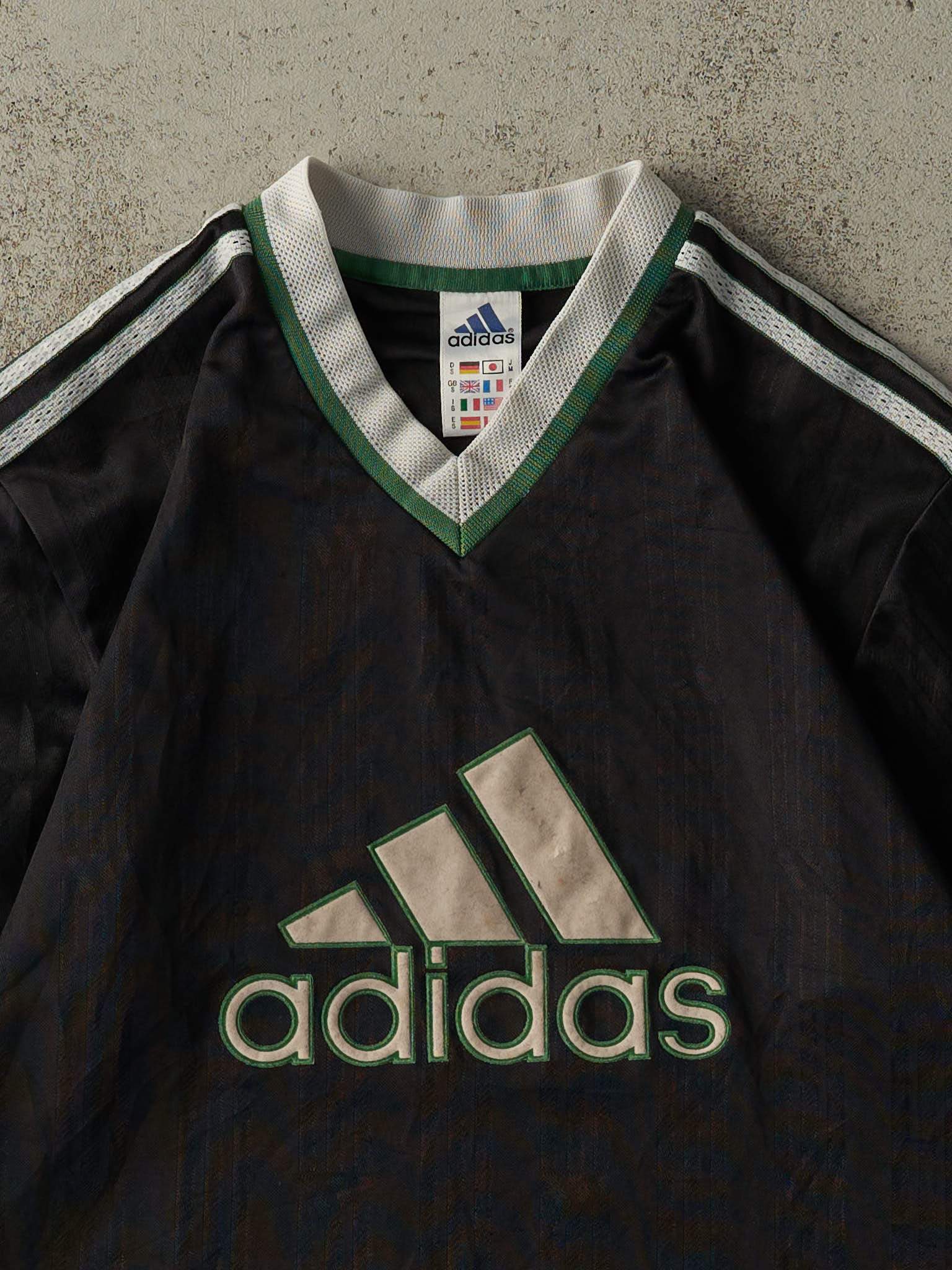 Vintage 90s Black Adidas Soccer Jersey (M)