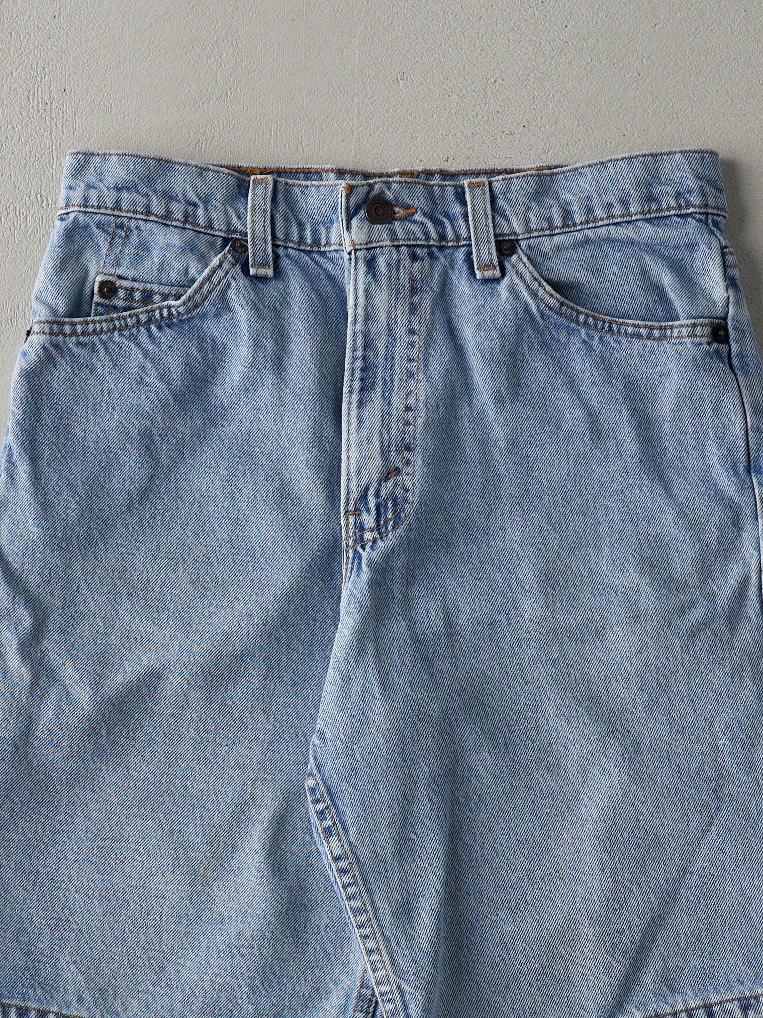 Vintage 90s Light Wash Levi's 550 Orange Tab Jean Shorts (29.5x10)