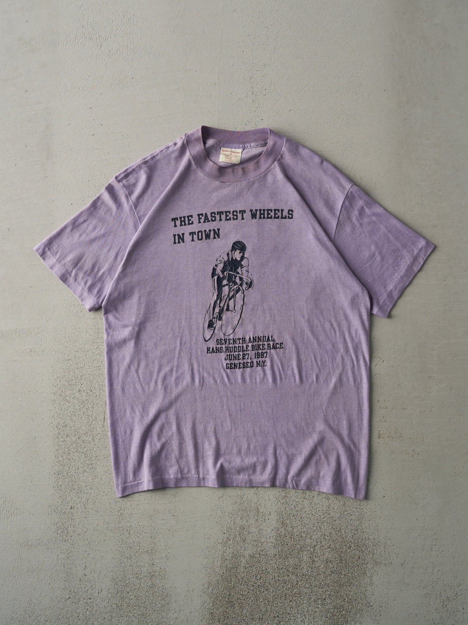 Vintage 87' Lilac Purple "Camp Good Days" Single Stitch Tee (M)