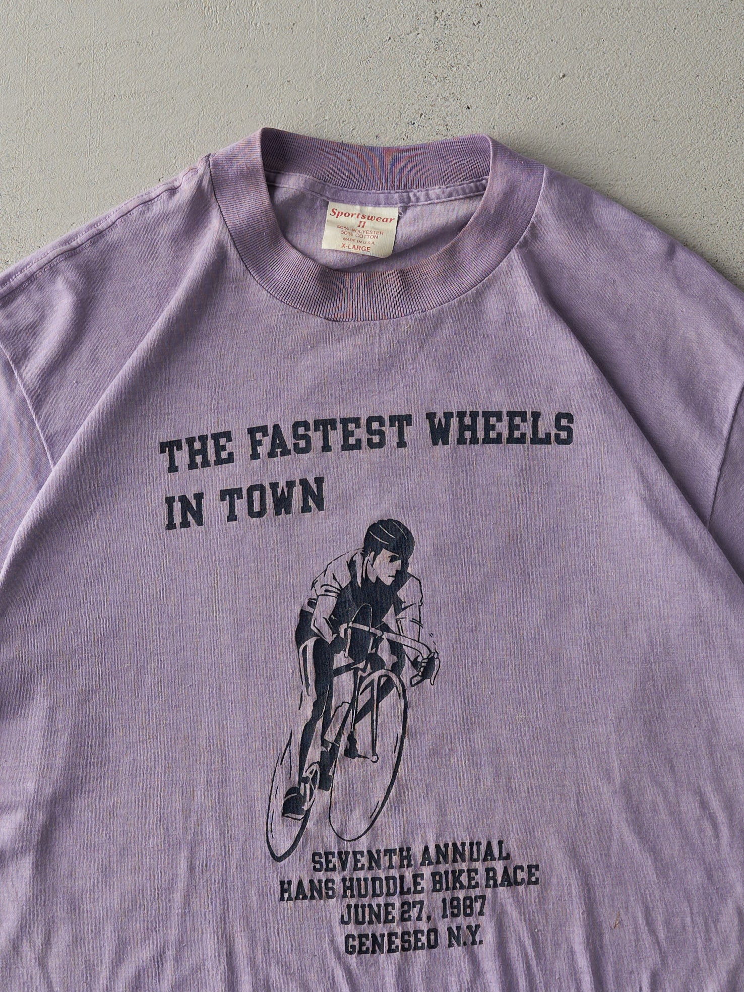 Vintage 87' Lilac Purple "Camp Good Days" Single Stitch Tee (M)