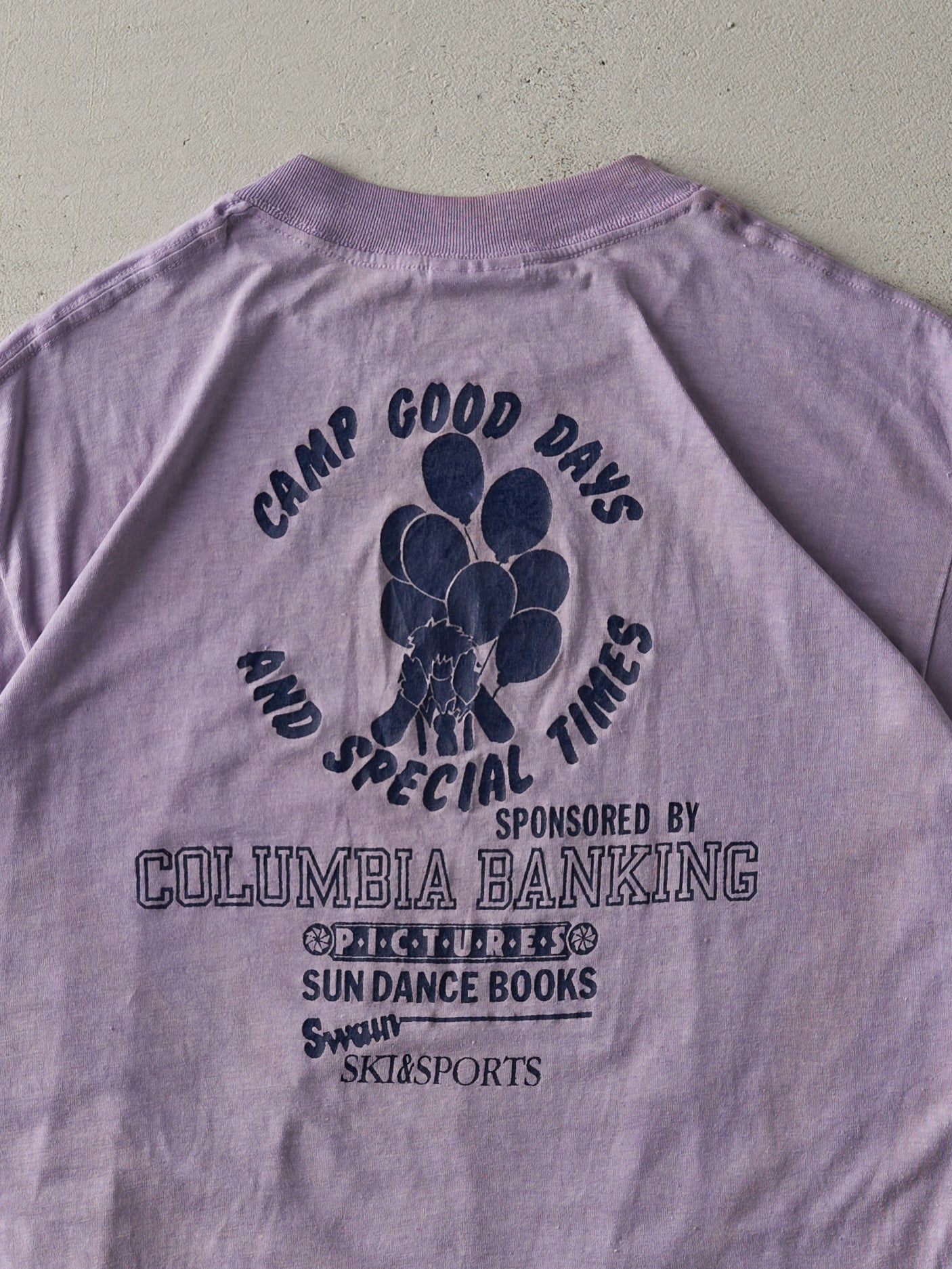 Vintage 87' Lilac Purple "Camp Good Days" Single Stitch Tee (M)