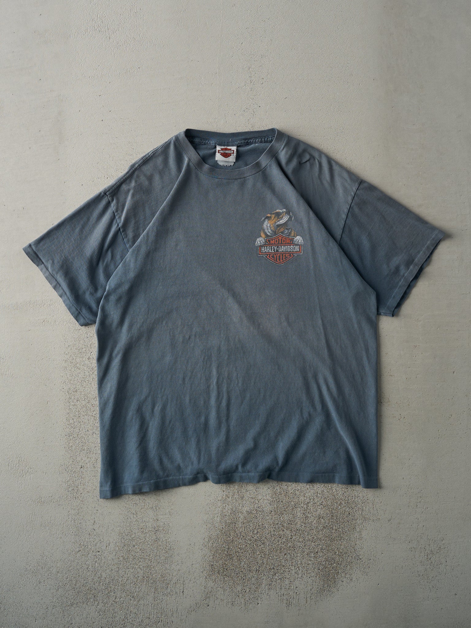 17' Blue Faded Daytona Beach Harley Davidson Tee (M)