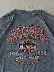 17' Blue Faded Daytona Beach Harley Davidson Tee (M)