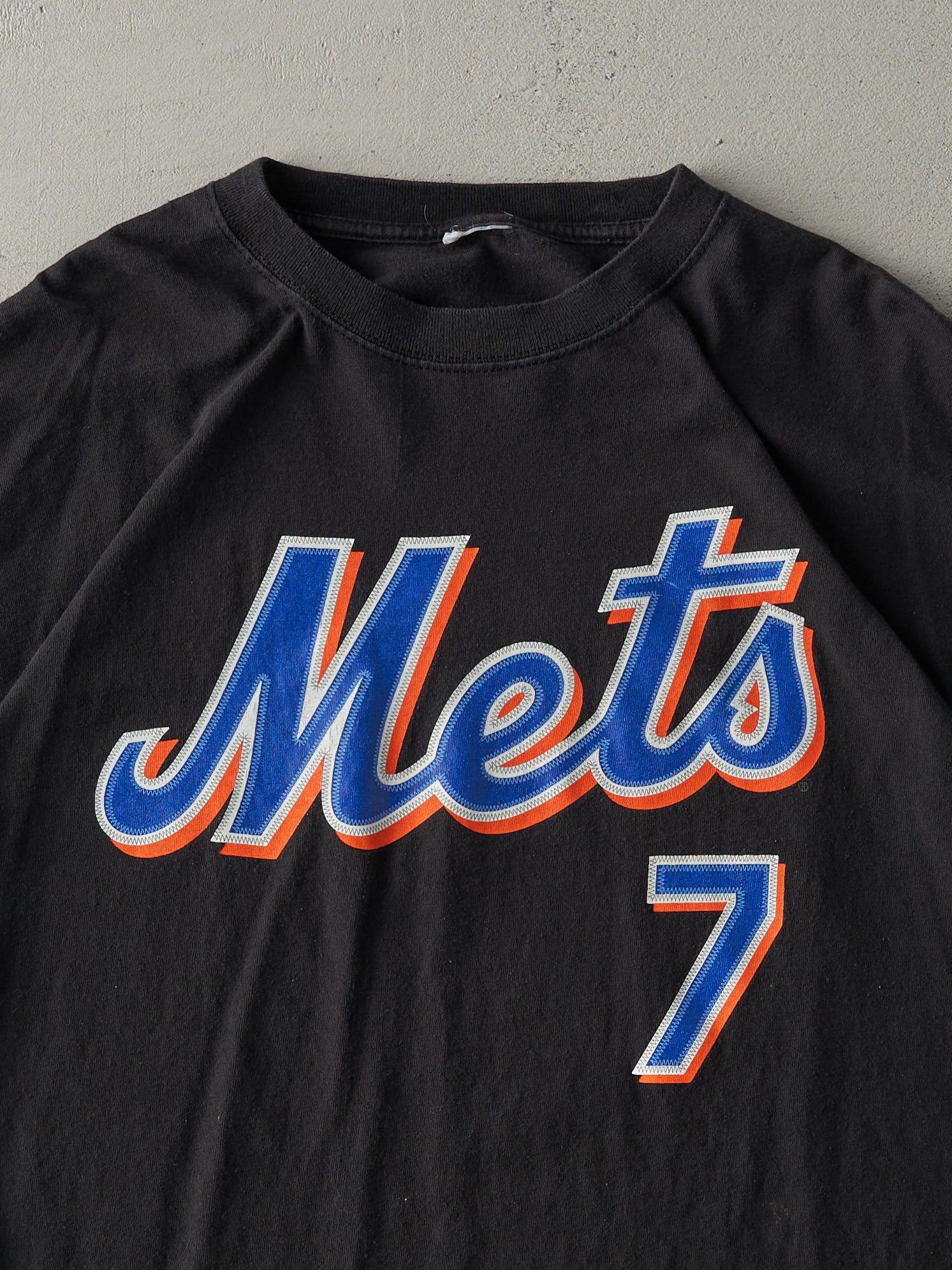 Vintage 08' Black Mets Player Jose Reyes Baseball Tee (L)