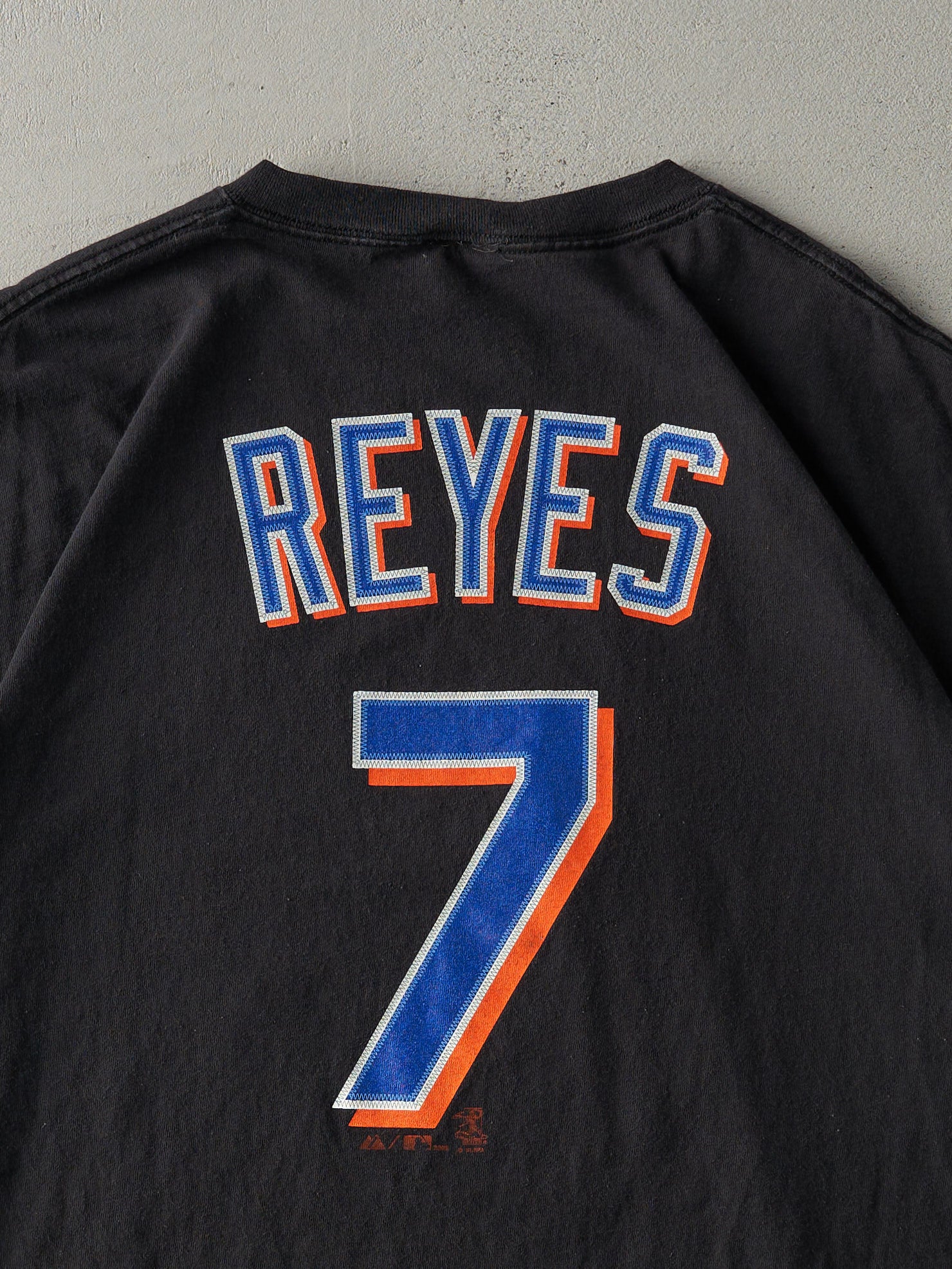 Vintage 08' Black Mets Player Jose Reyes Baseball Tee (L)