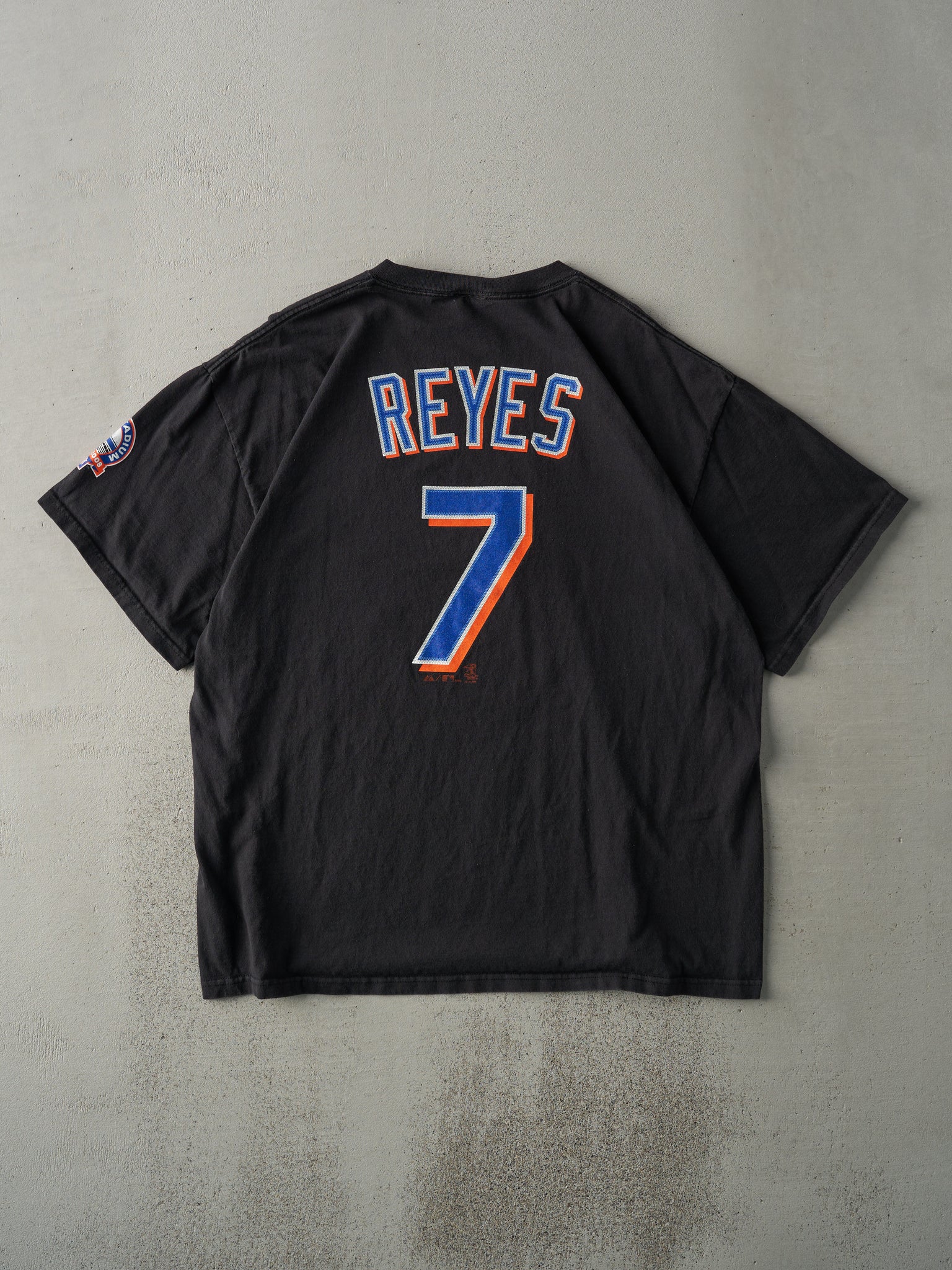 Vintage 08' Black Mets Player Jose Reyes Baseball Tee (L)