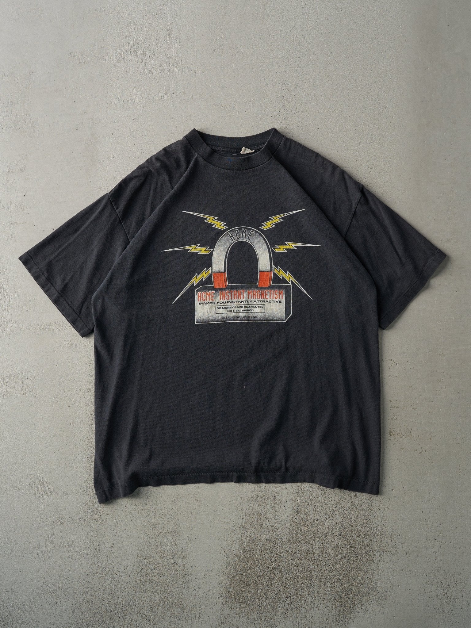 Vintage 96' Black Warner Bros ACME Looney Tunes Single Stitch Tee (L)