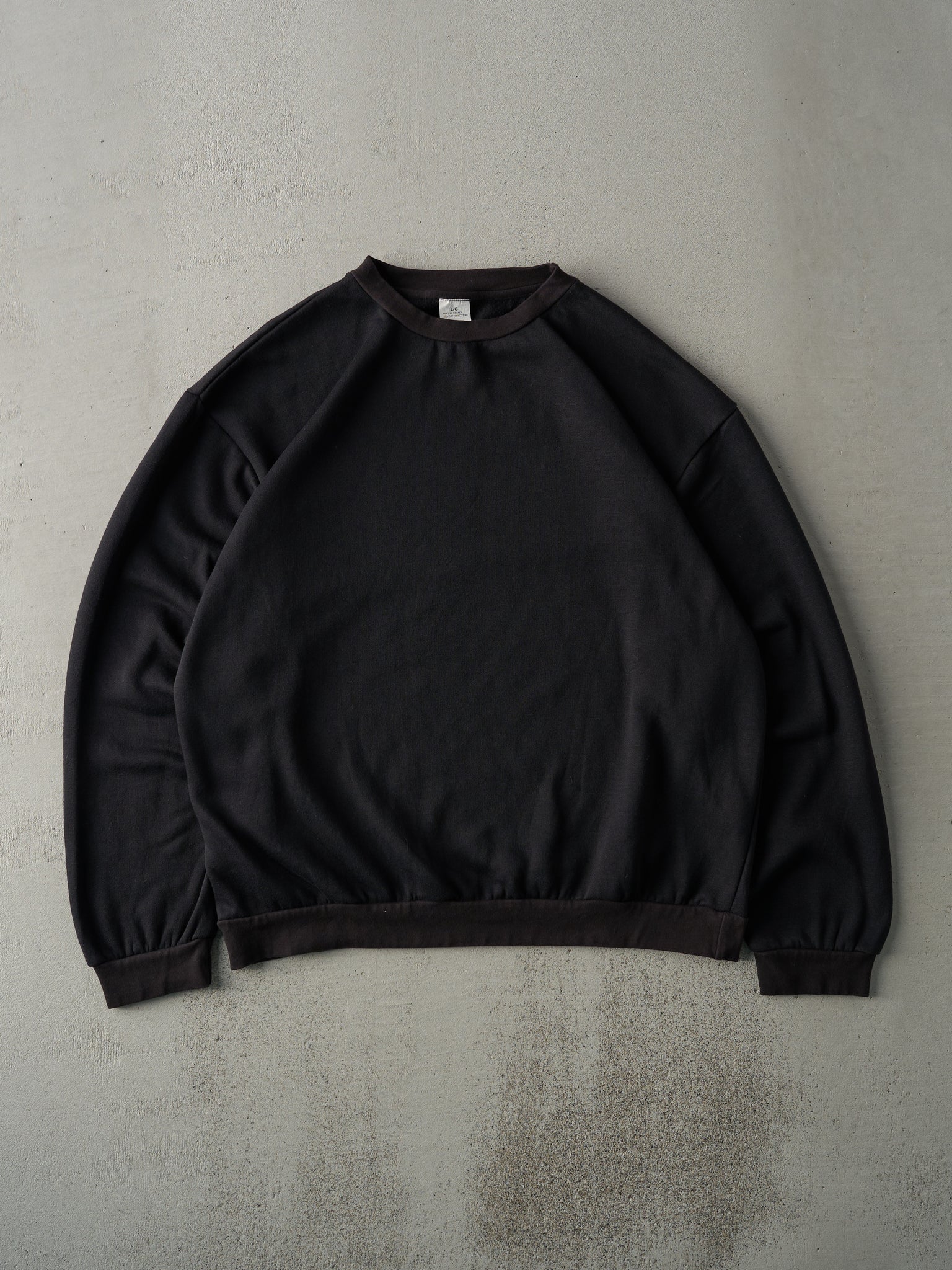 Vintage 80s Black Blank Crewneck (L)