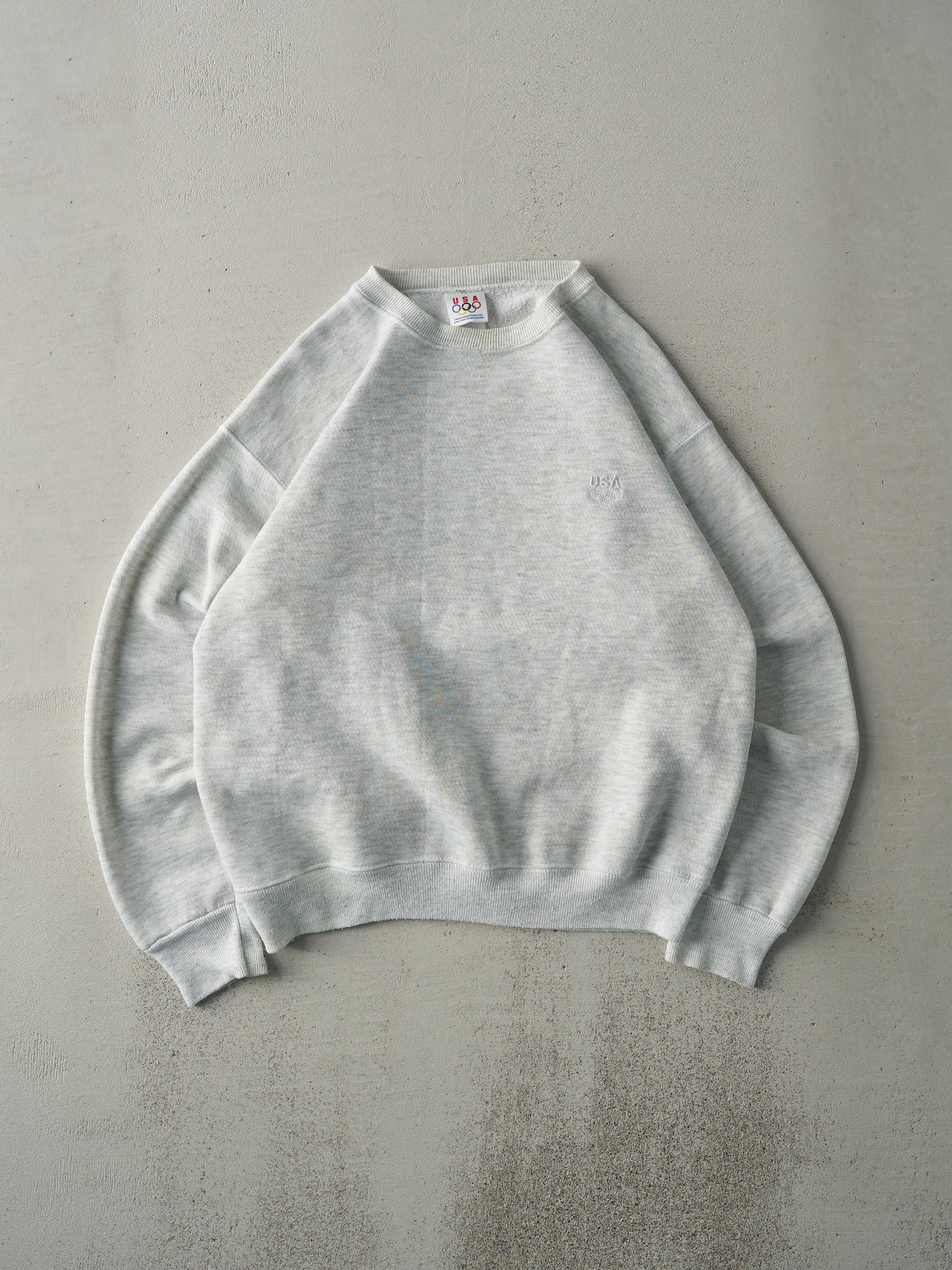 Vintage 90s Heather Grey JCPenny x Olympics Embroidered Crewneck (M)