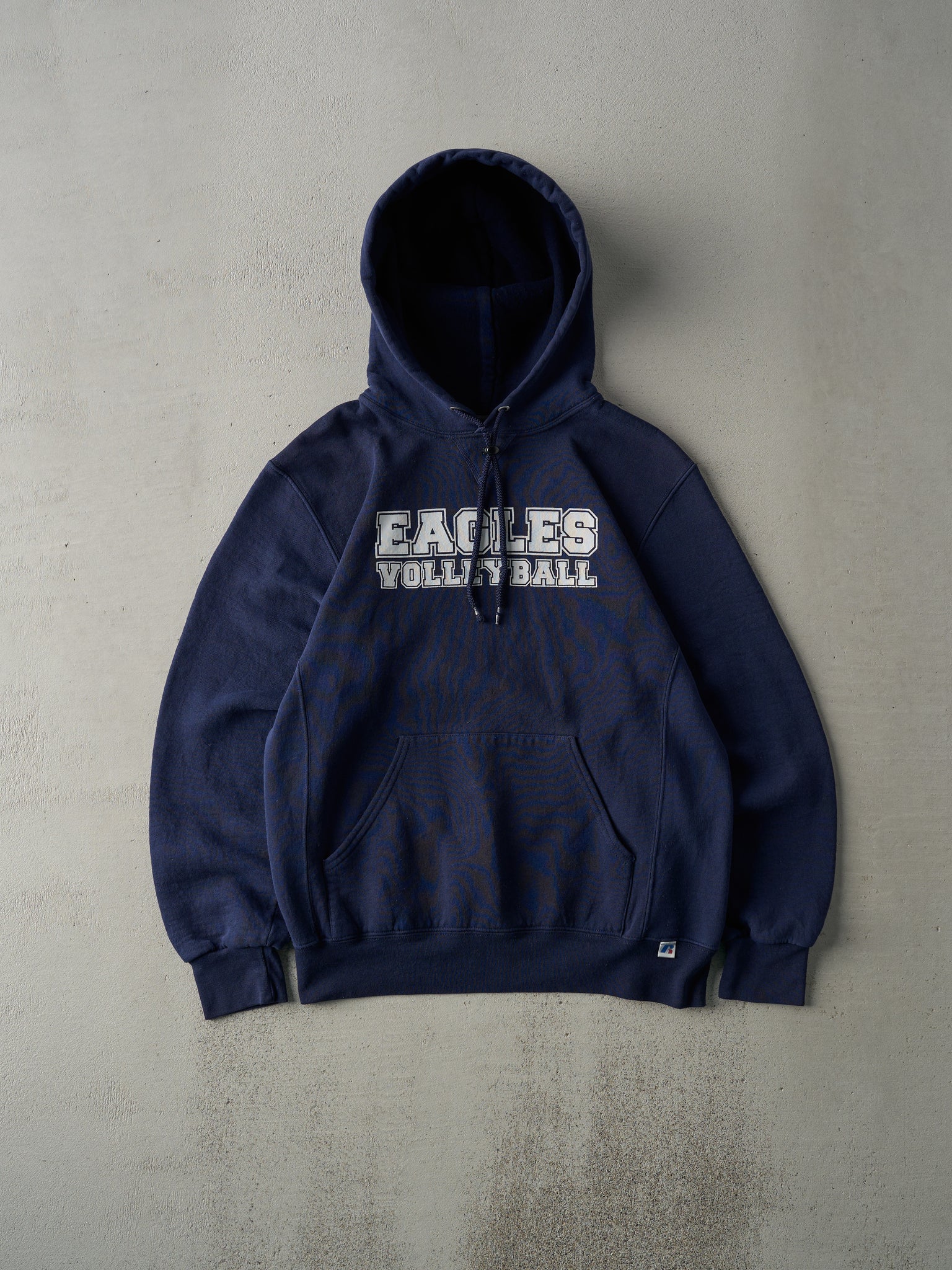 Vintage Y2K Navy Russell Athletics Eagles Volleyball Hoodie (M)