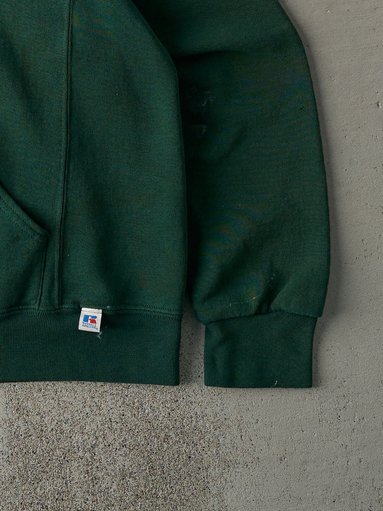 Vintage Y2K Forest Green Russell Athletics Blank Hoodie (M)