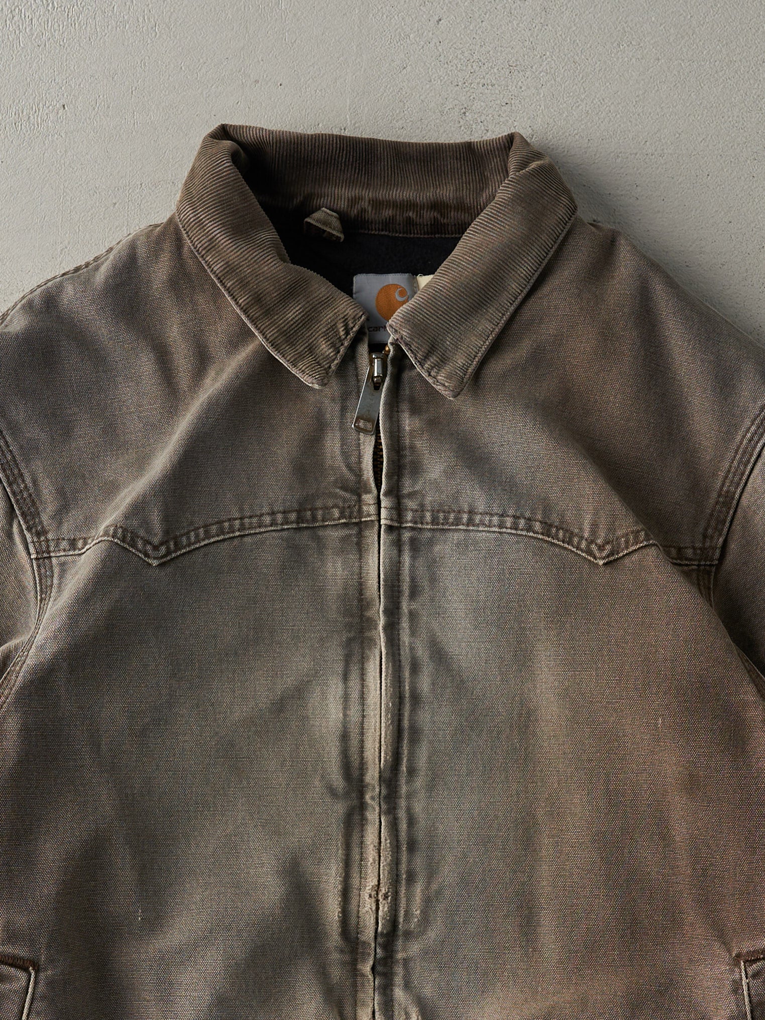 Vintage 90s Faded Grey Carhartt Sante Fe Workwear Jacket (M)