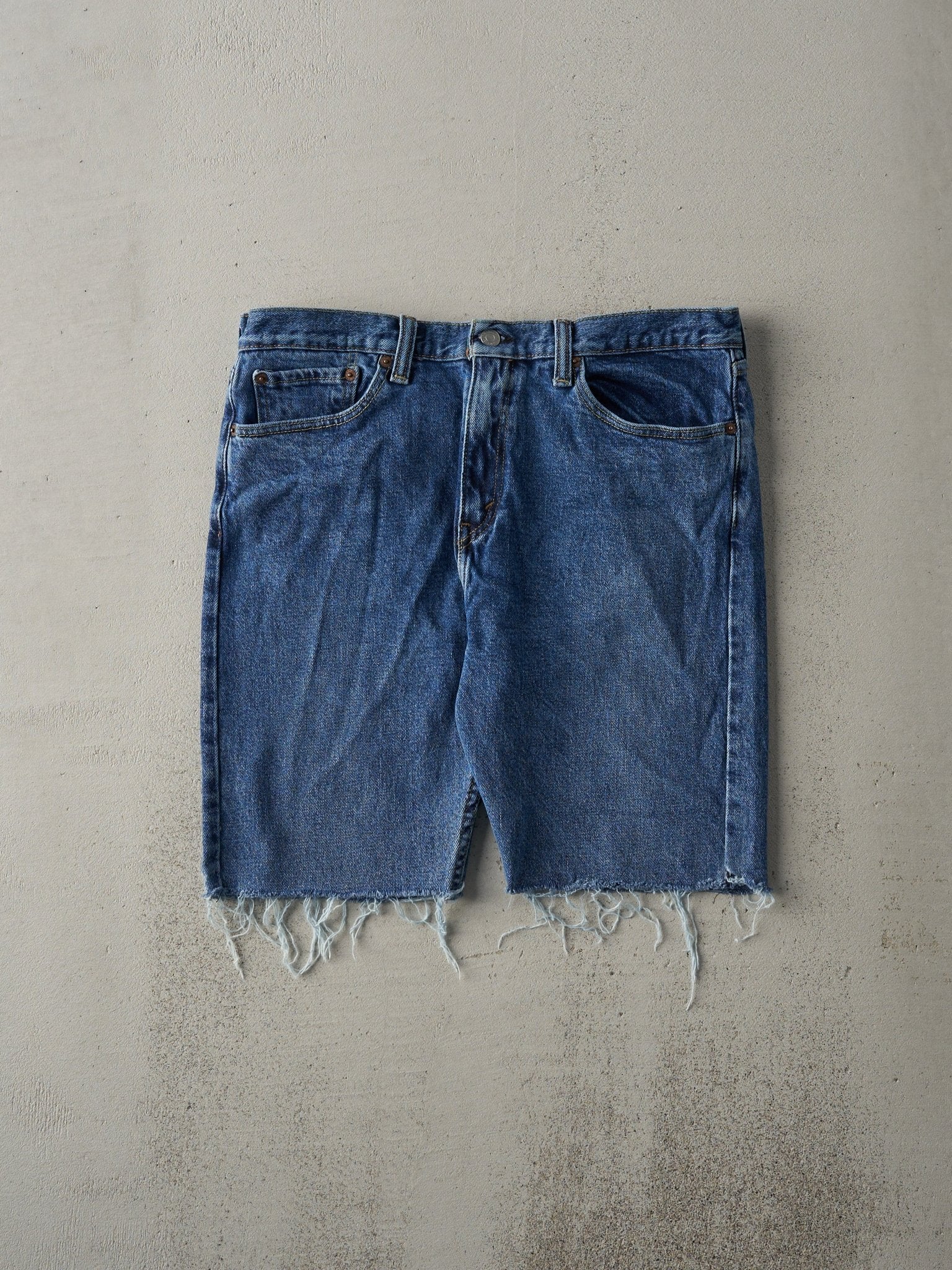Vintage Y2K Dark Wash Levi's 510 Cut Off Jean Shorts (34x8)
