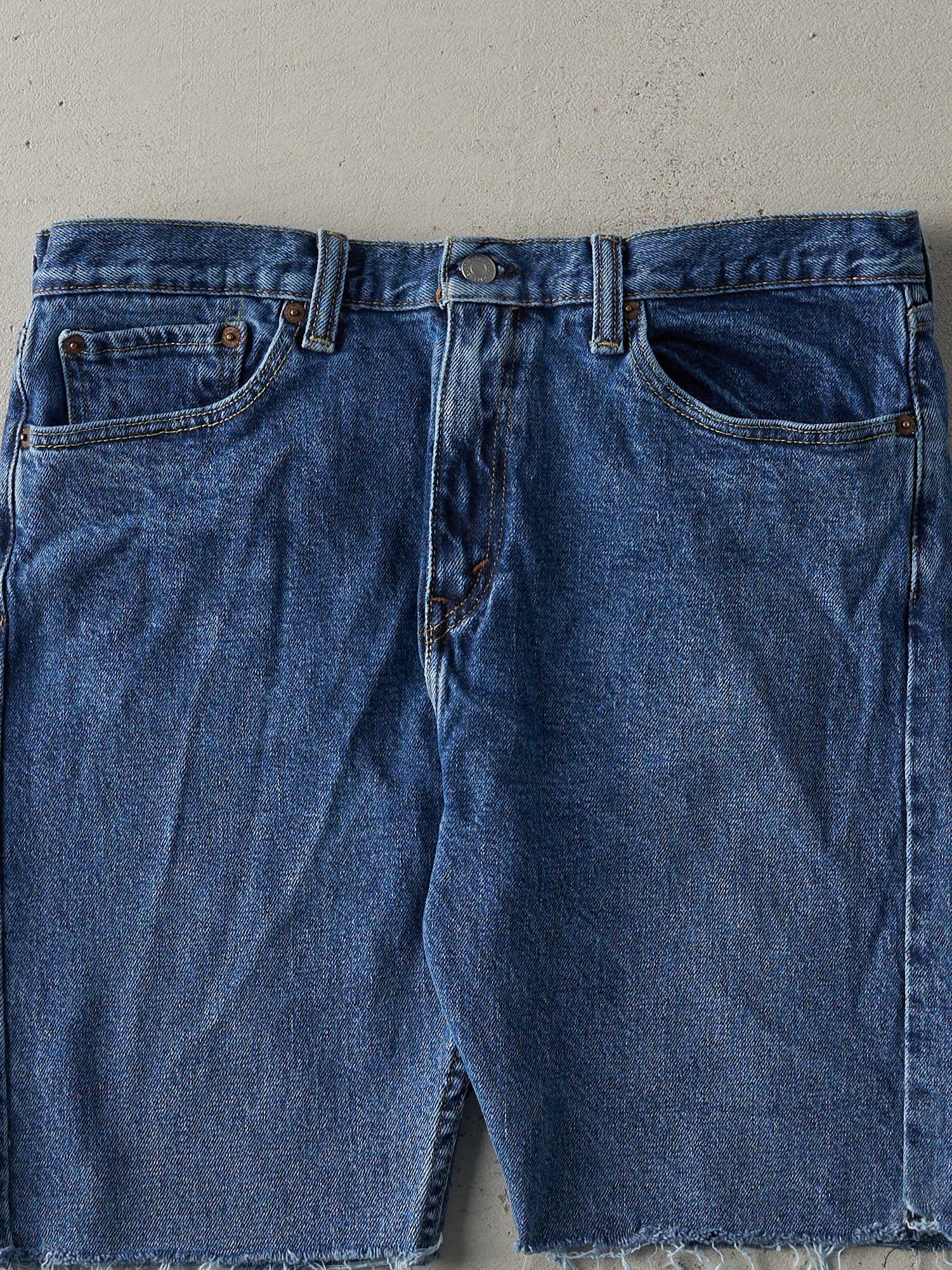 Vintage Y2K Dark Wash Levi's 510 Cut Off Jean Shorts (34x8)