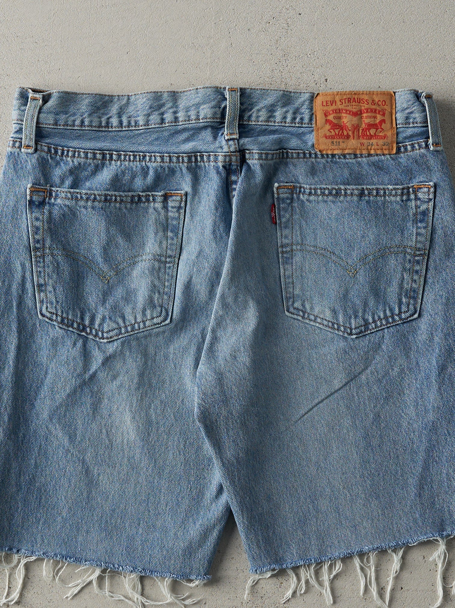 Vintage Y2K Light Wash Levi's 511 Cut Off Jean Shorts (33x8.5)