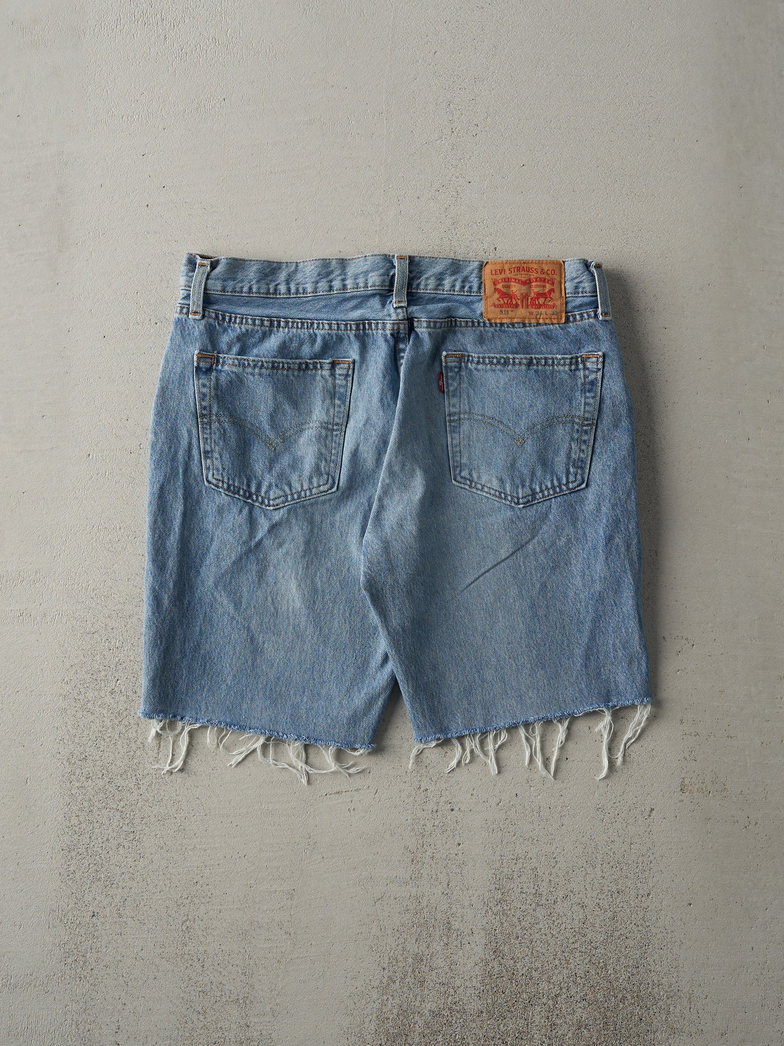 Vintage Y2K Light Wash Levi's 511 Cut Off Jean Shorts (33x8.5)