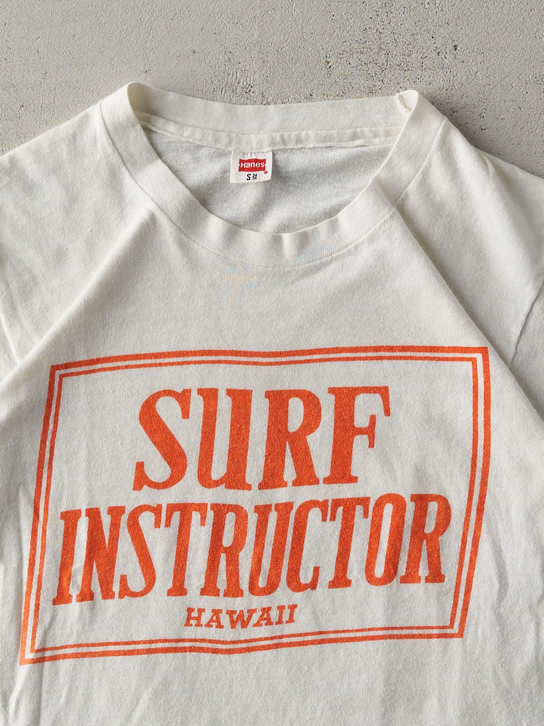 Vintage 60's White Hawaii Surf Instructor Tee (XS)