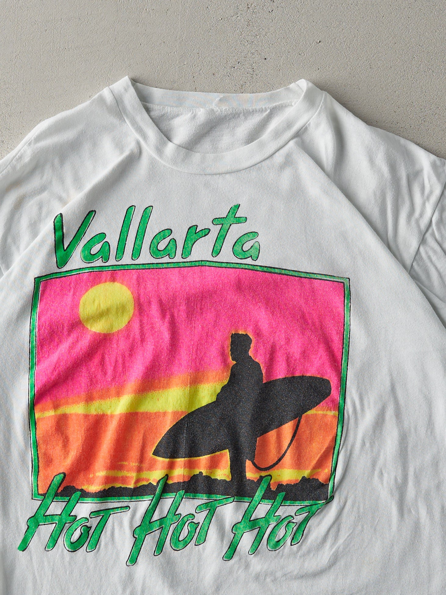 Vintage 80s White Vallarta Surf Single Stitch Tee (M)