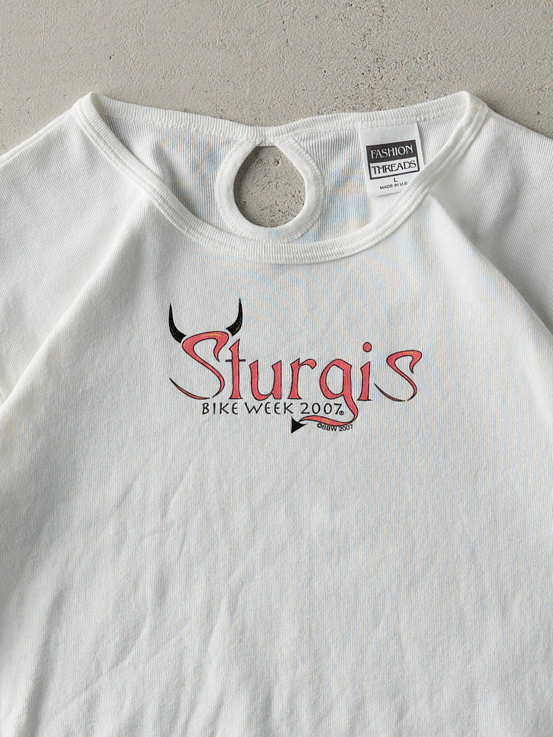 Vintage 07' White Sturgis Bike Week Tee (L)