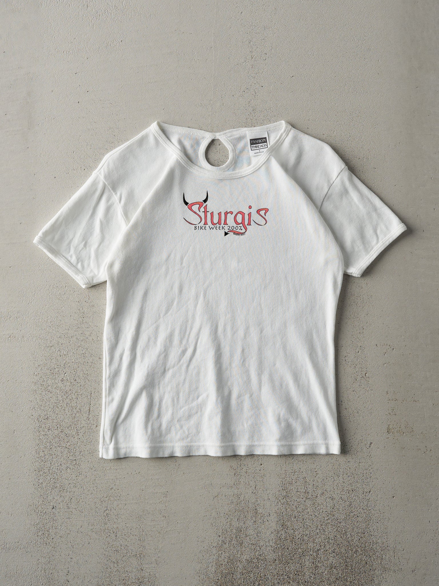 Vintage 07' White Sturgis Bike Week Tee (L)