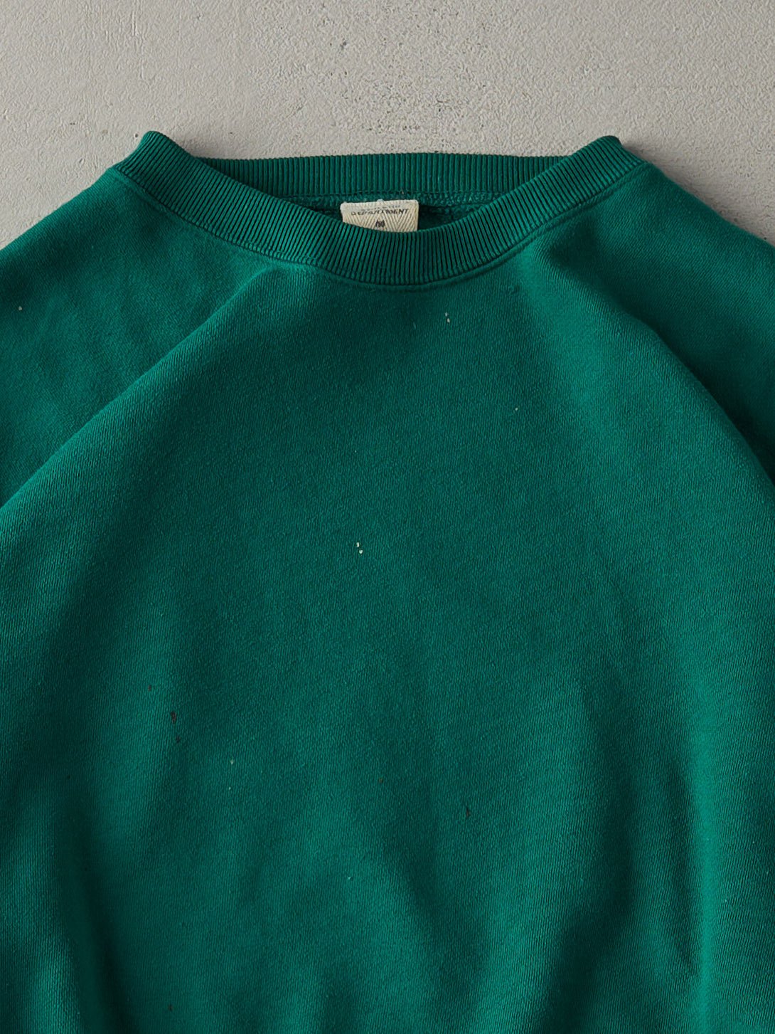 Vintage 80s Forest Green Blank Boxy Crewneck (M)