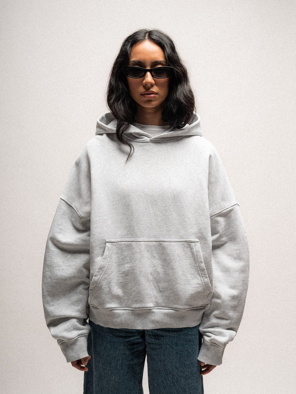 Everyday Boxy Hoodie – Heather Grey