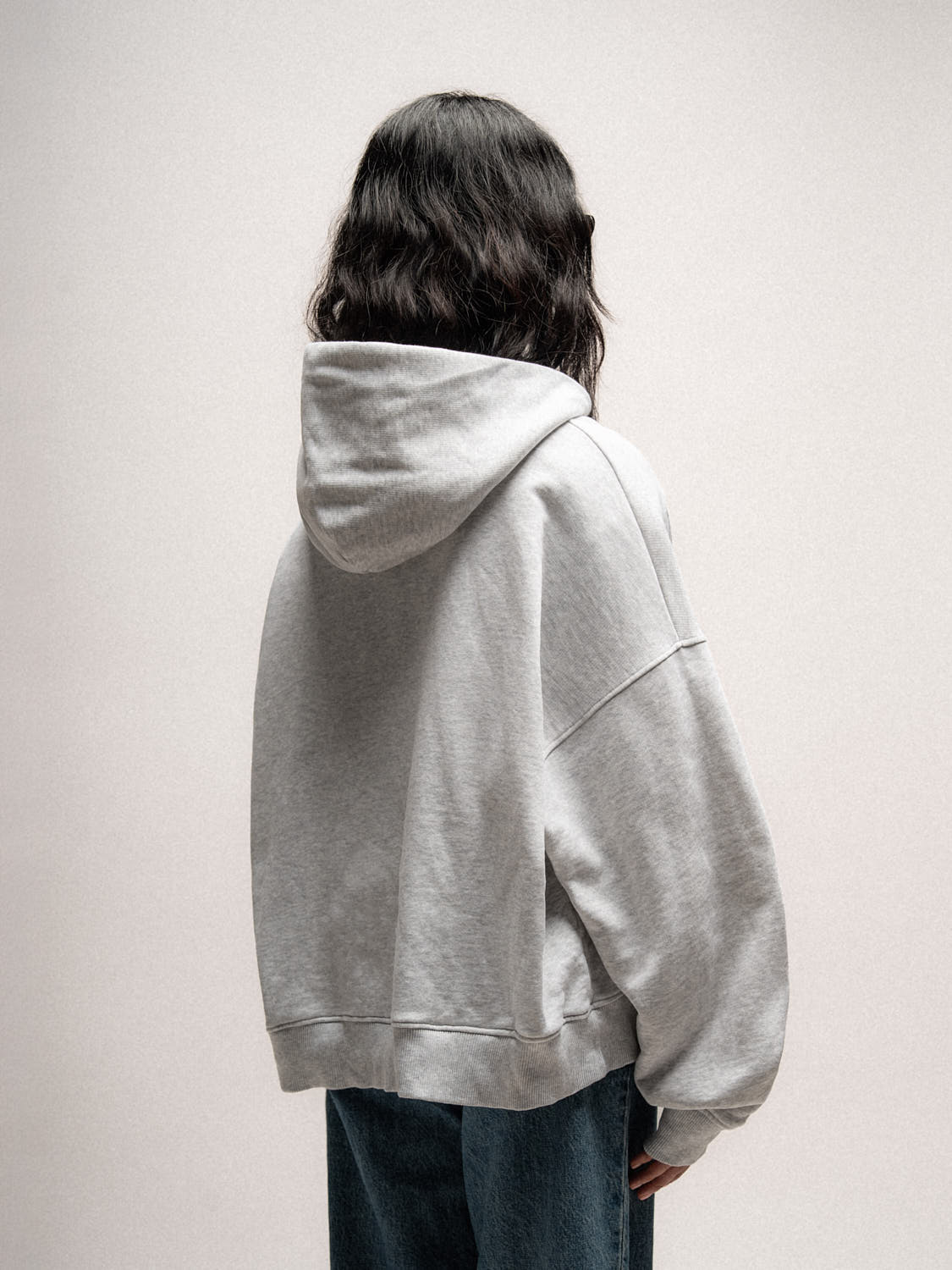 Everyday Boxy Hoodie – Heather Grey