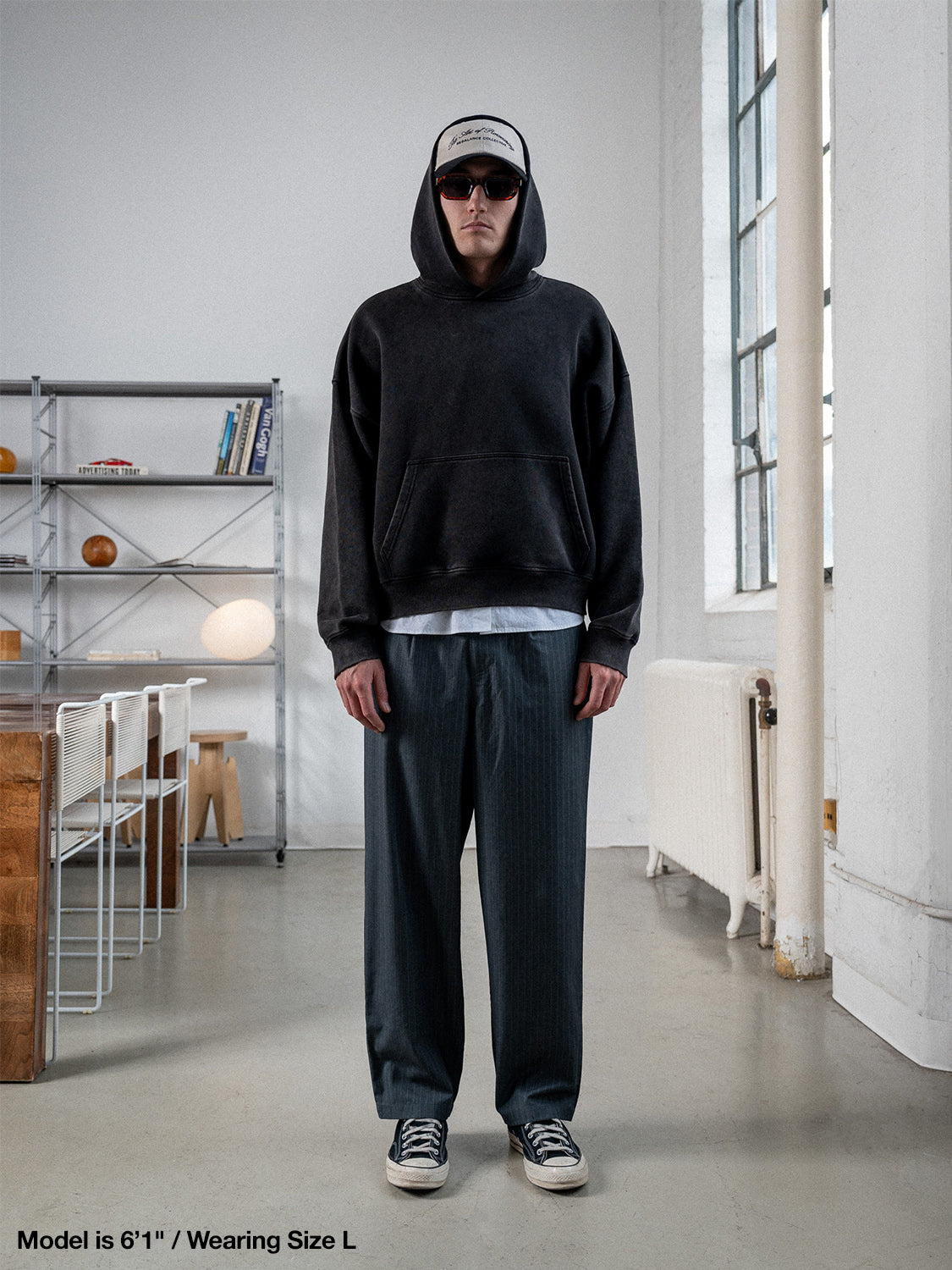Everyday Boxy Hoodie – Jet Black