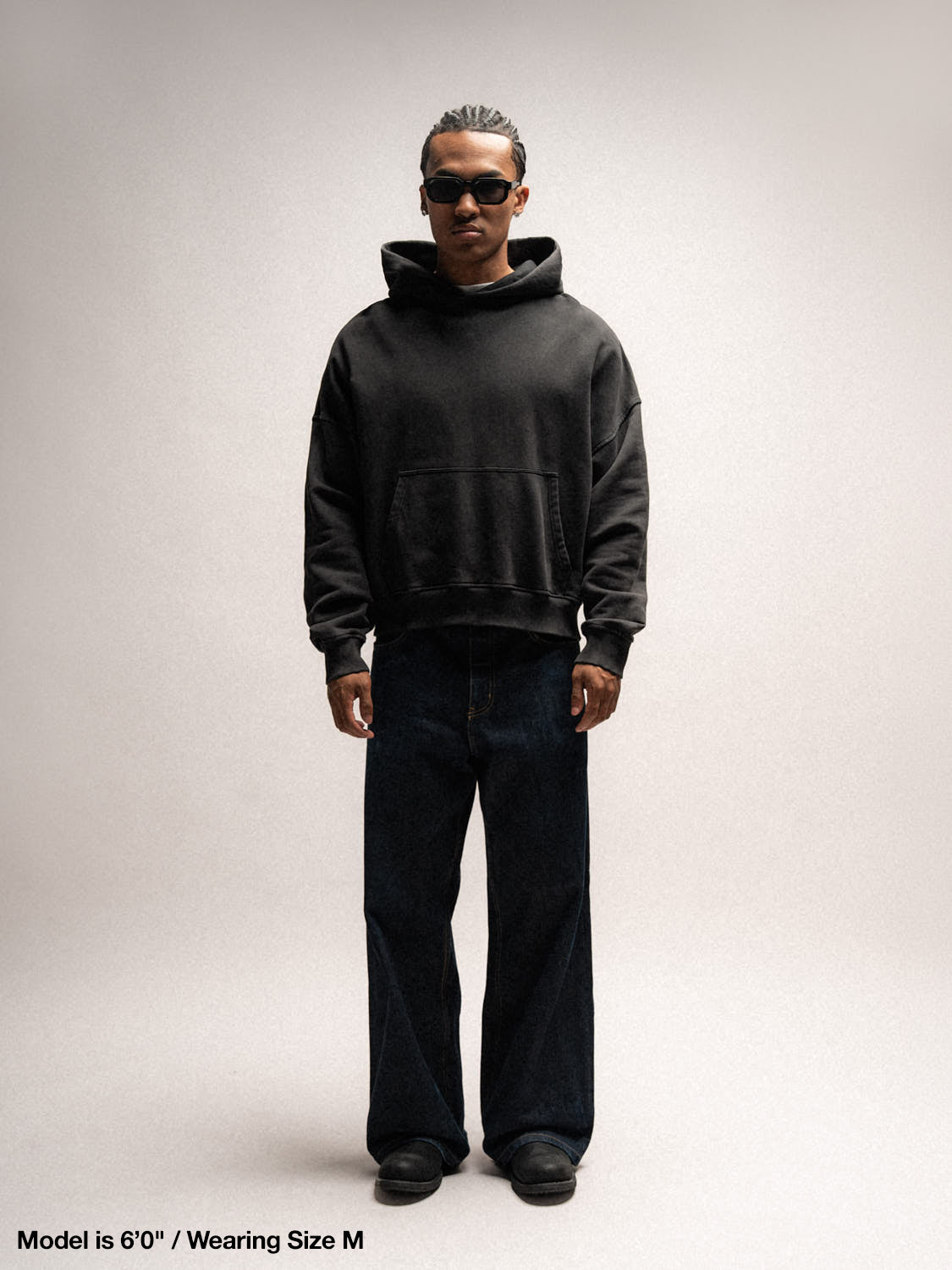 Everyday Boxy Hoodie – Jet Black