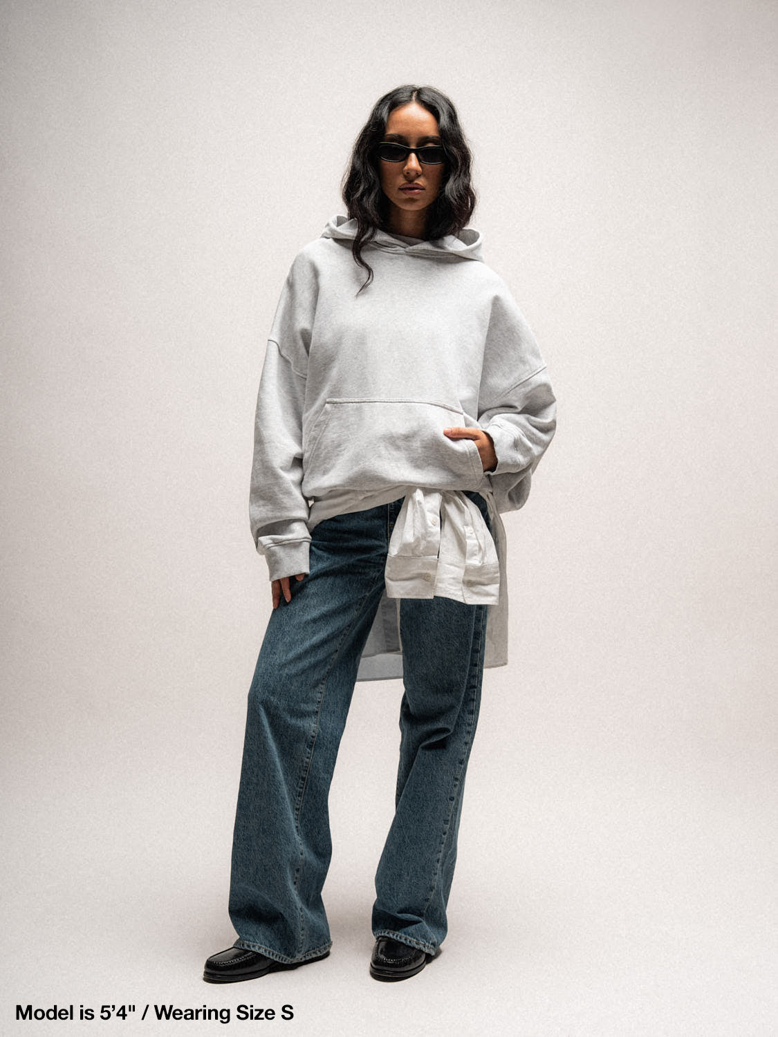 Everyday Boxy Hoodie – Heather Grey