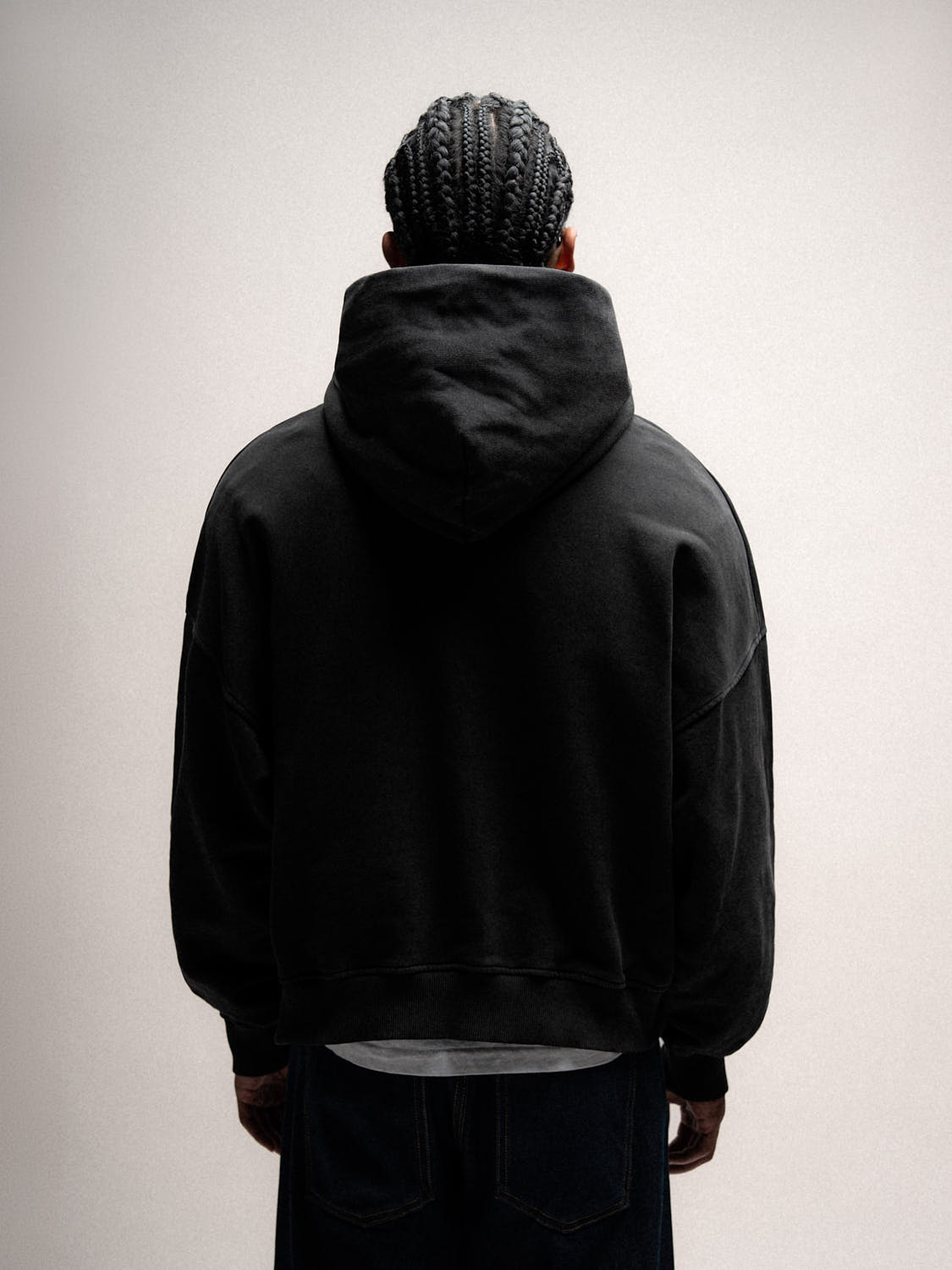 Everyday Boxy Hoodie – Jet Black