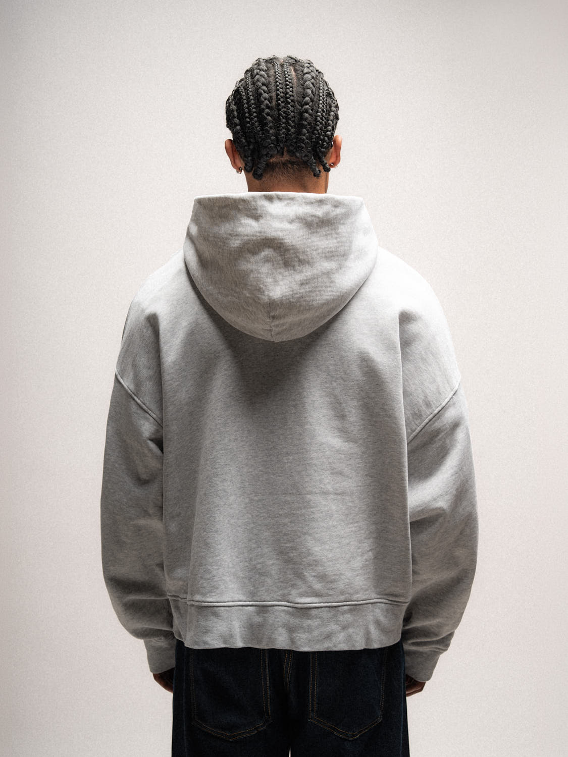 Everyday Boxy Hoodie – Heather Grey