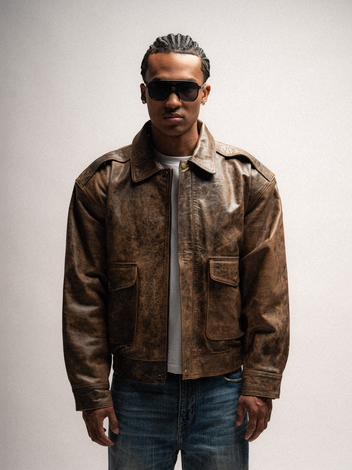 The Aviator Jacket - Brown