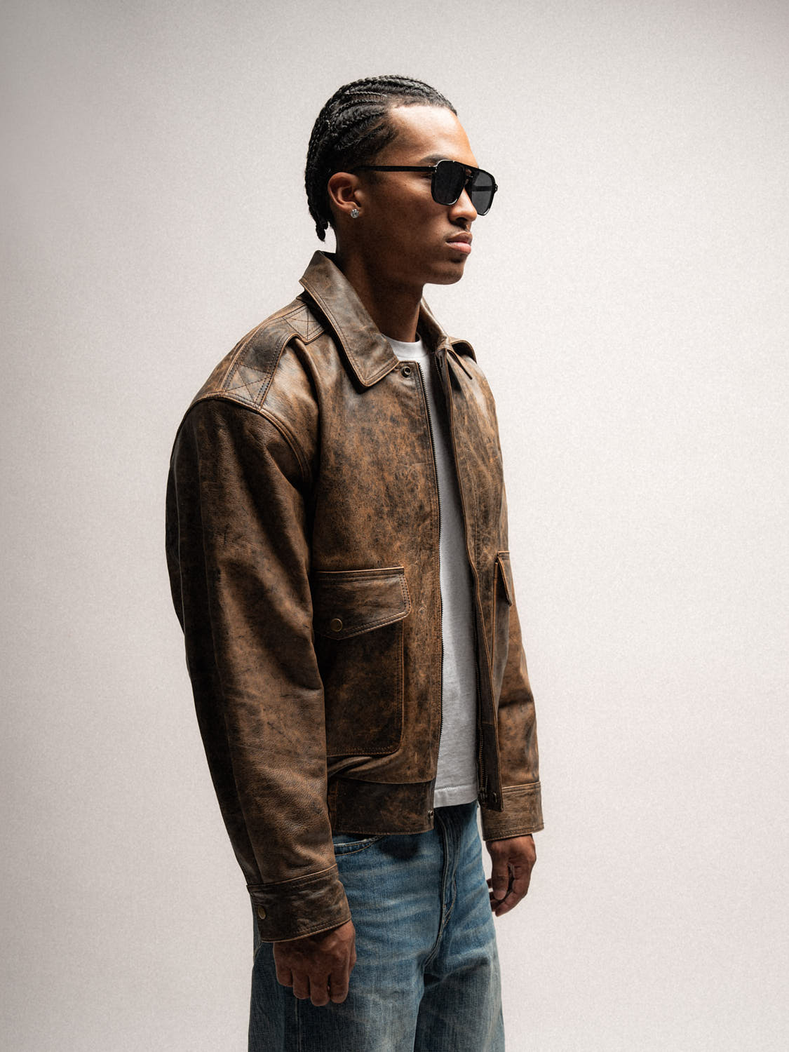 The Aviator Jacket - Brown