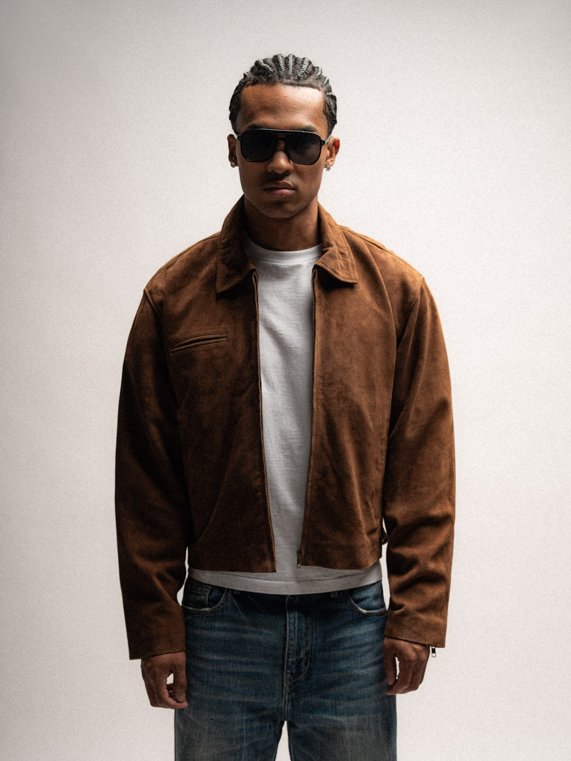 Everyday Boxy Leather Jacket - Suede